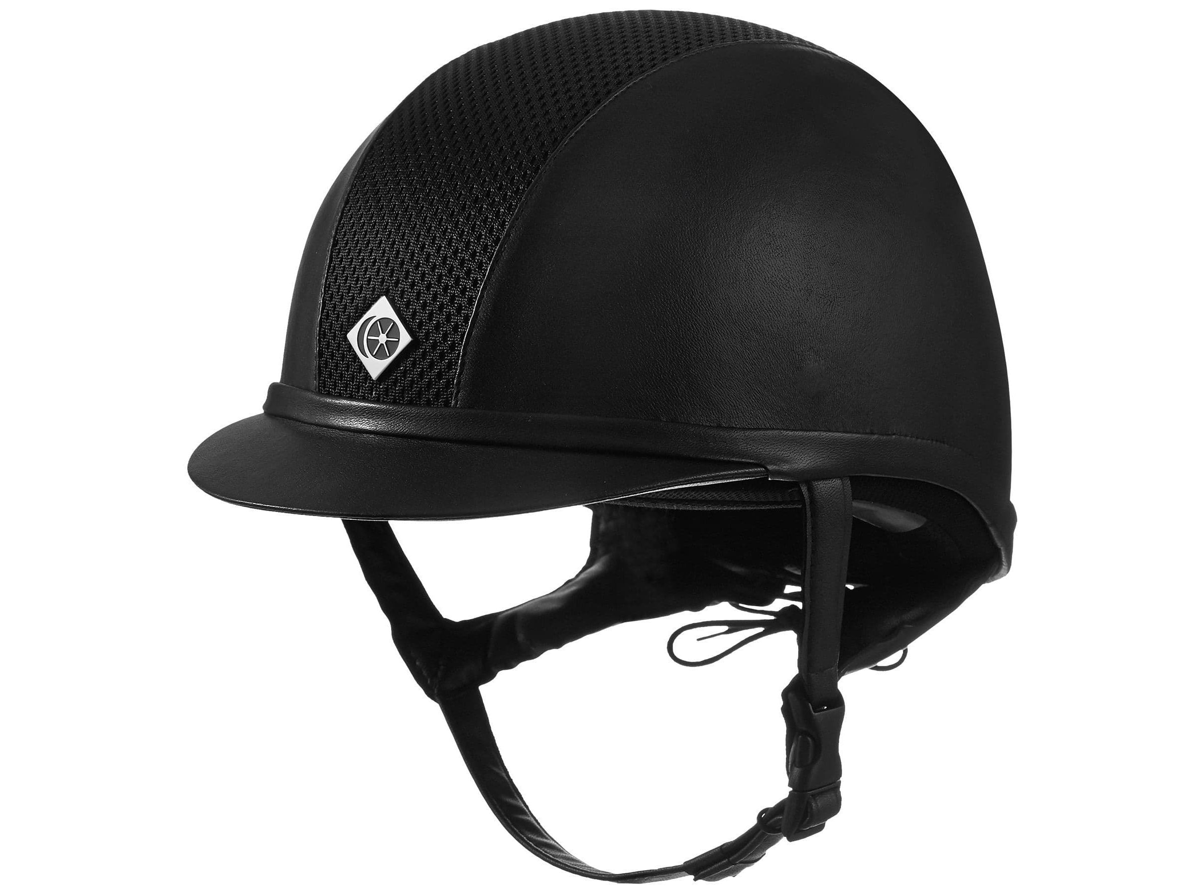 Charles Owen Ayr8 Plus Riding Helmet - Black Leather Look
