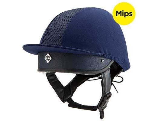 Charles Owen Boyd MS1 Pro Jockey Skull - Navy/Rose Gold