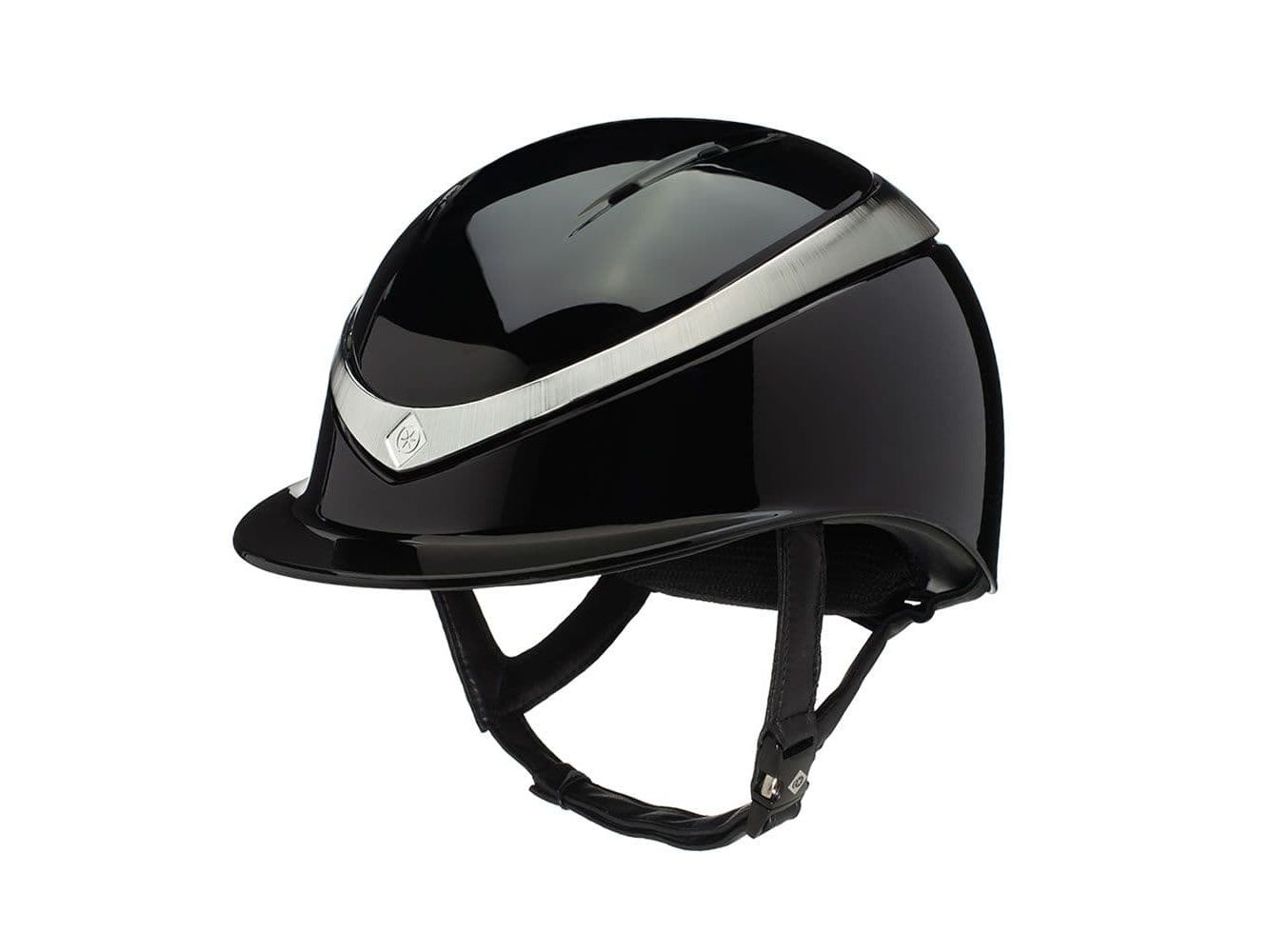 Charles Owen Halo Riding Helmet - Black Gloss/Platinum