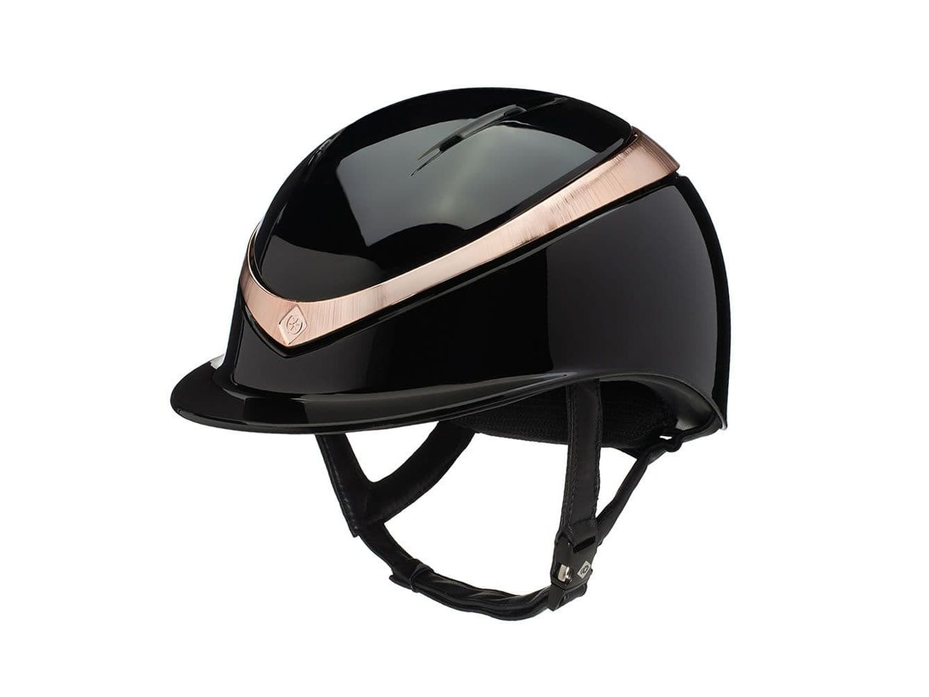 Charles Owen Halo Riding Helmet - Black Gloss/Rose Gold