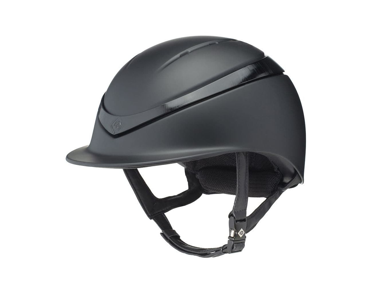 Charles Owen Halo Riding Helmet - Black Matte/Black Gloss