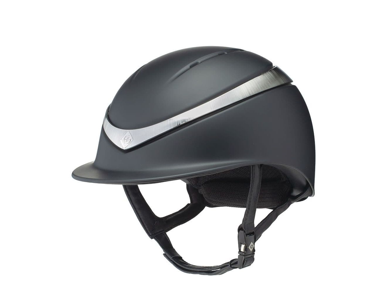 Charles Owen Halo Riding Helmet - Black Matte/Platinum
