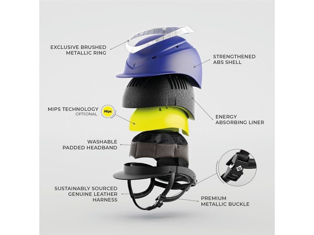 Charles Owen Halo Riding Helmet - Midnight Gloss/Platinum