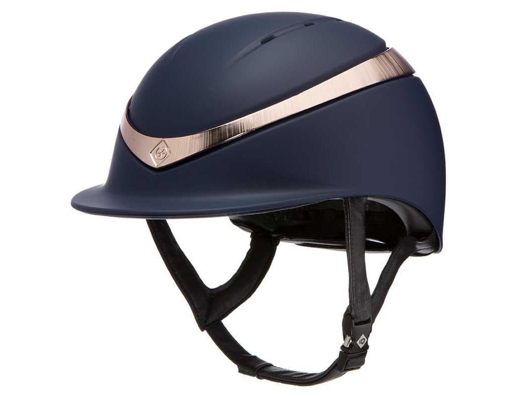 Charles Owen Halo Riding Helmet - Midnight Matte/Rose Gold