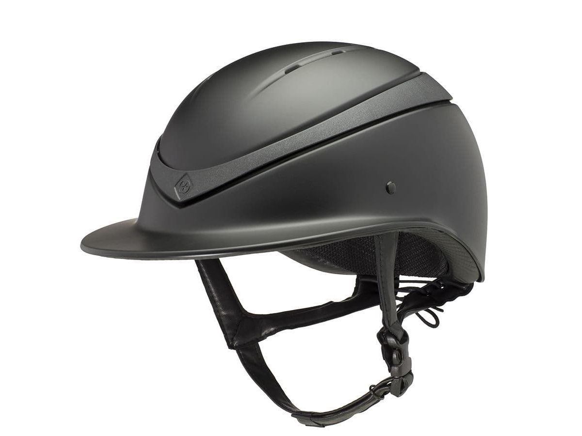 Charles Owen Luna Wide Peak Riding Helmet - Black Matt / Black Matt