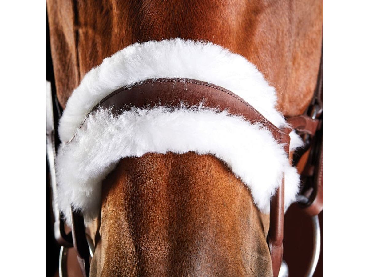 Collegiate Comfitec Sheepskin Bridle Cob Brown RRP £137.74