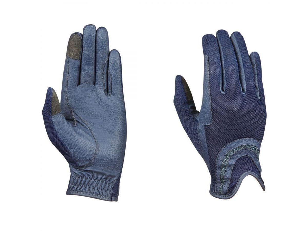 Dublin Pull On Glitter Mesh Back Riding Gloves