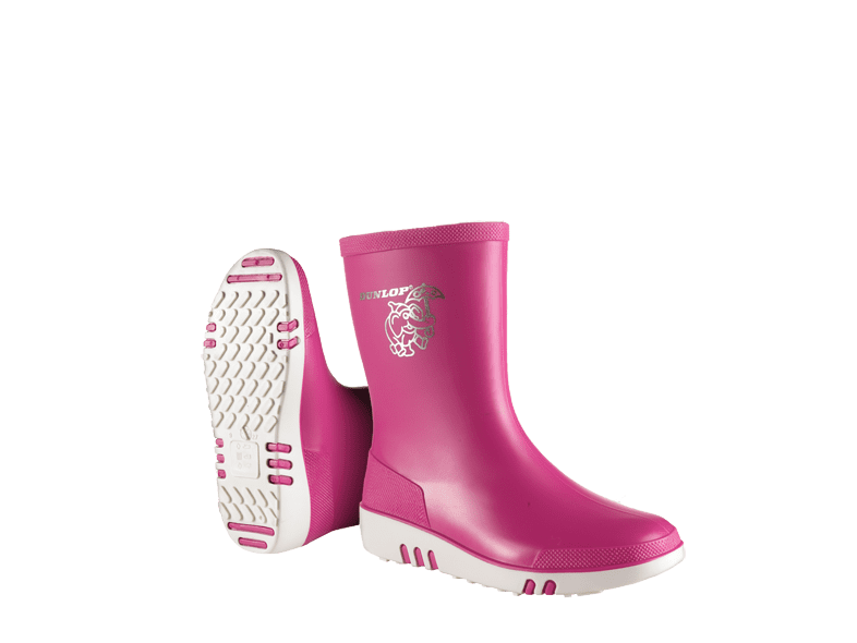 Dunlop Mini Child Wellingtons - Pink/White