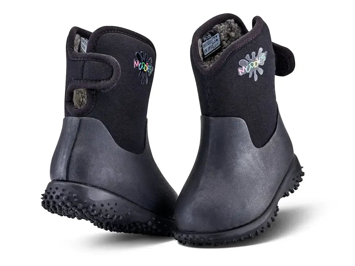 Grubs Muddies Puddle 5.0 Kids Black Boots