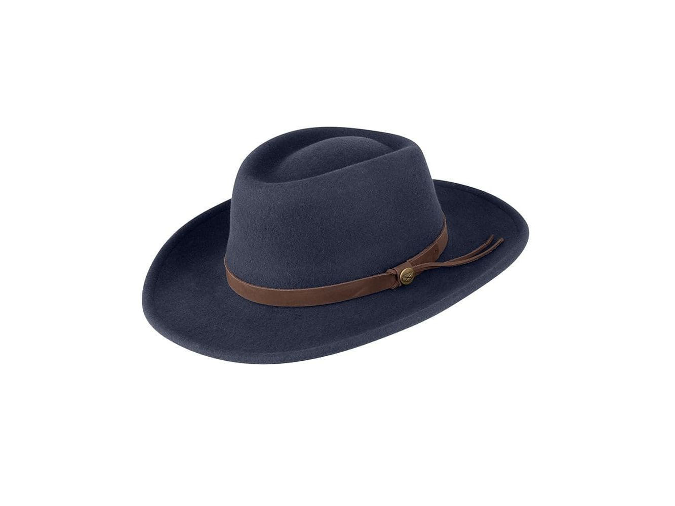 Hoggs of Fife Perth Crushable Felt Hat - Navy RRP £39.95