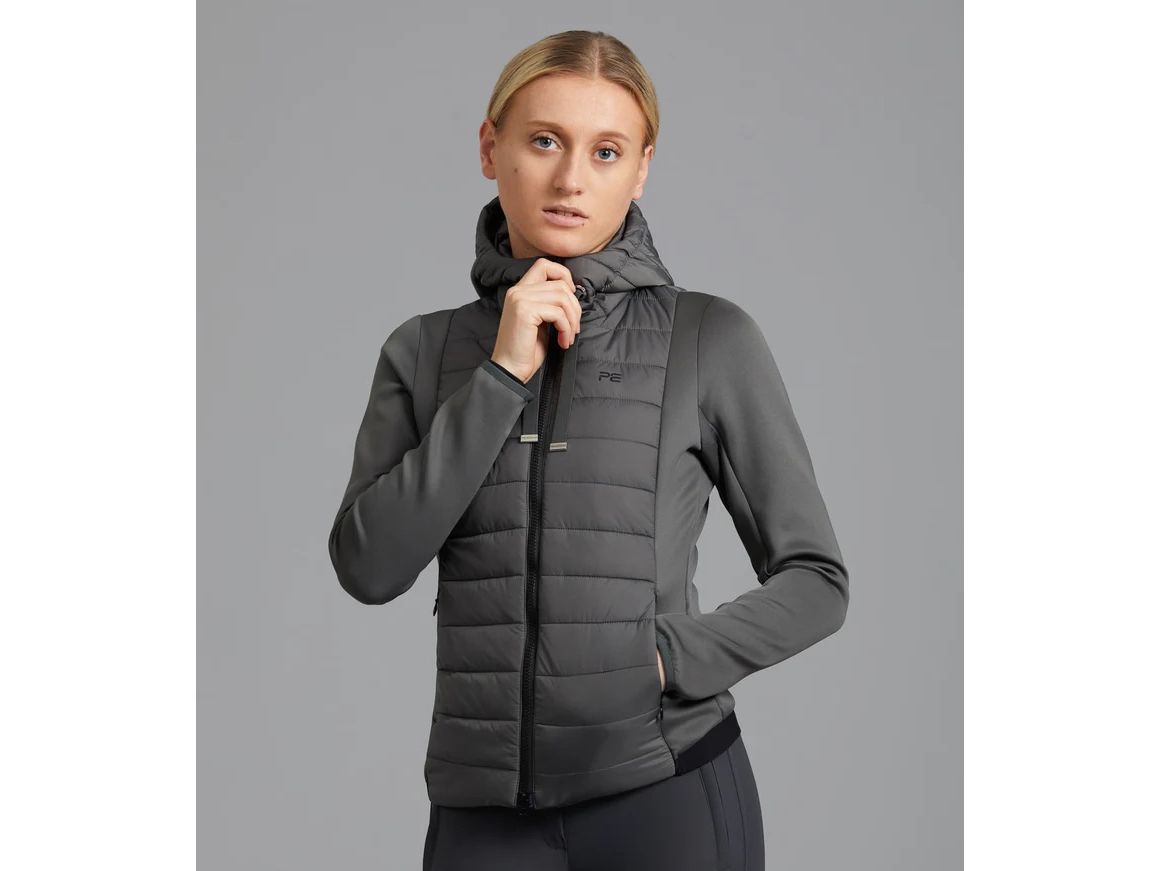 Premier Equine Arion Ladies Riding Jacket with Hood Anthracite UK10 RRP £74.00