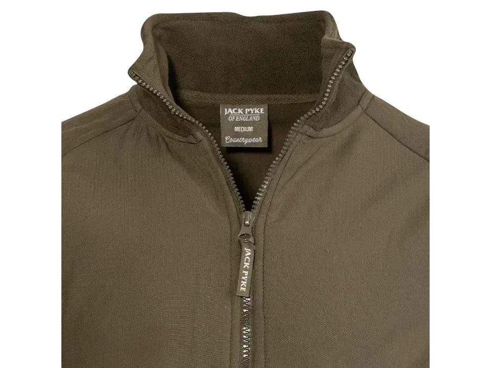 Jack Pyke Bleasdale Half Zip Fleece Top Dark Olive