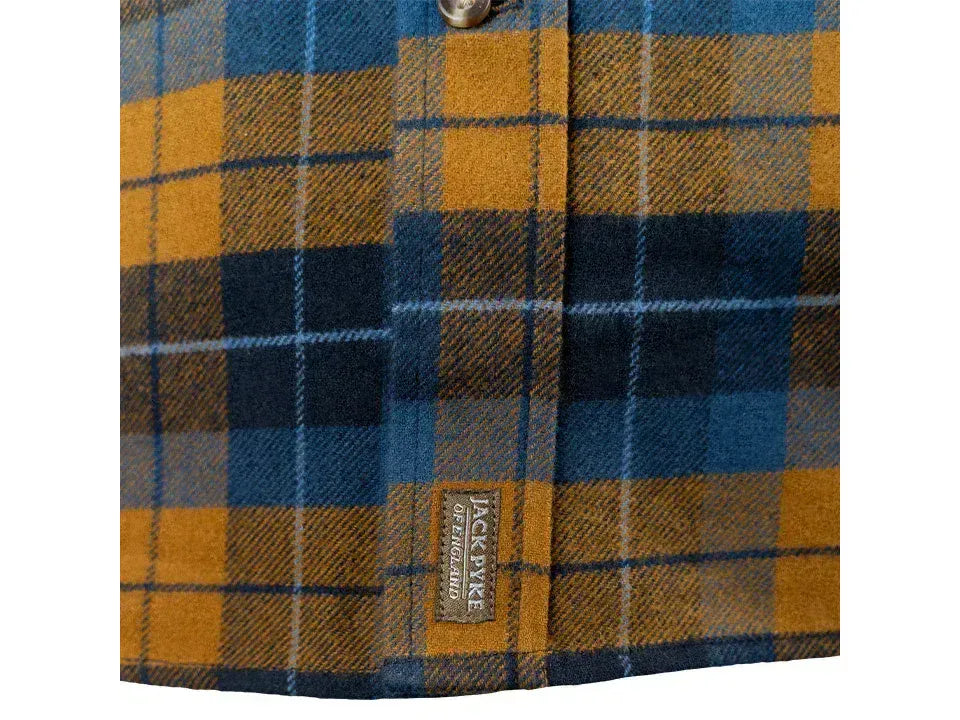 Jack Pyke Bleasdale Heavy Flannel Shirt Navy Russet