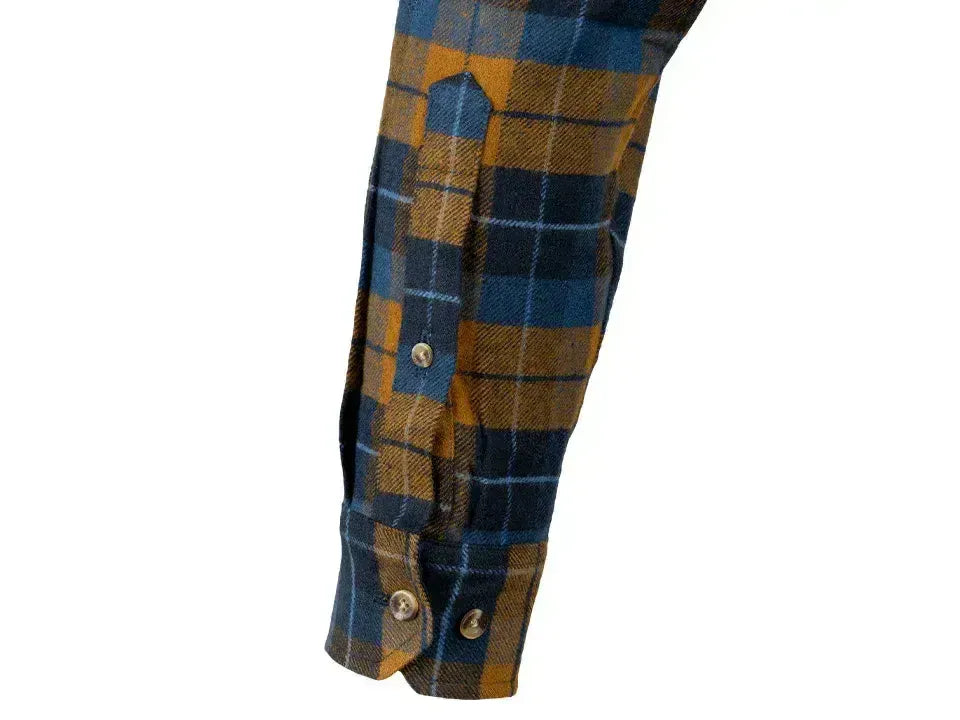 Jack Pyke Bleasdale Heavy Flannel Shirt Navy Russet