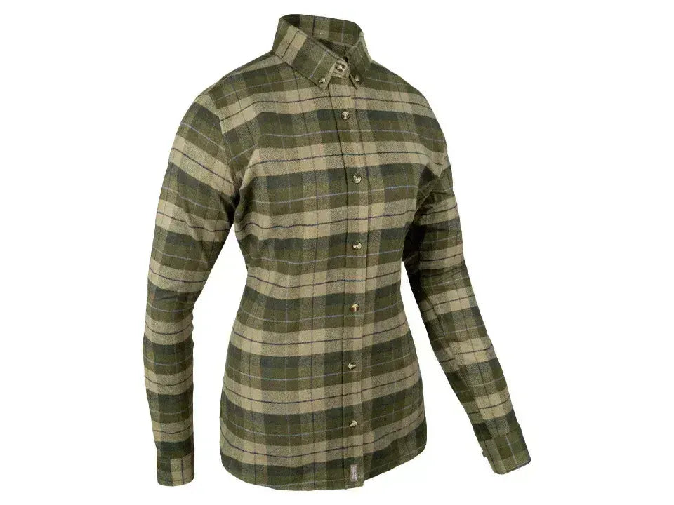 Jack Pyke Ladies Bleasdale Heavy Flannel Shirt Green