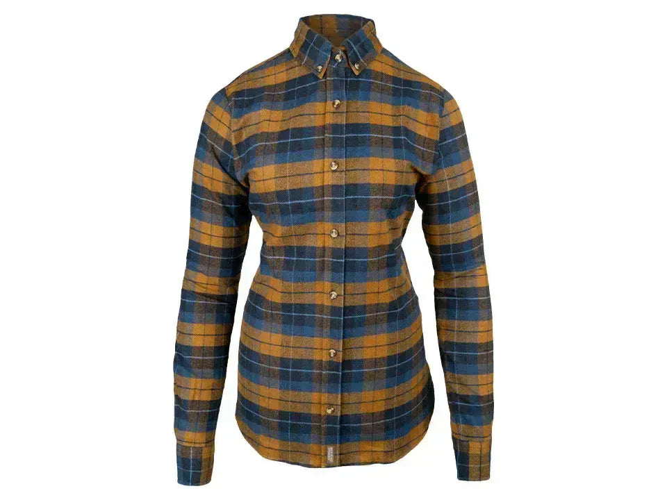 Jack Pyke Ladies Bleasdale Heavy Flannel Shirt Navy Russet
