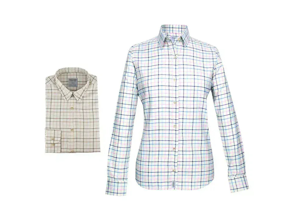 Jack Pyke Ladies Countryman Shirt Large Check Navy