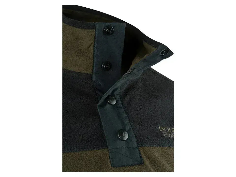 Jack Pyke Snap Neck Fleece Top Dark Olive