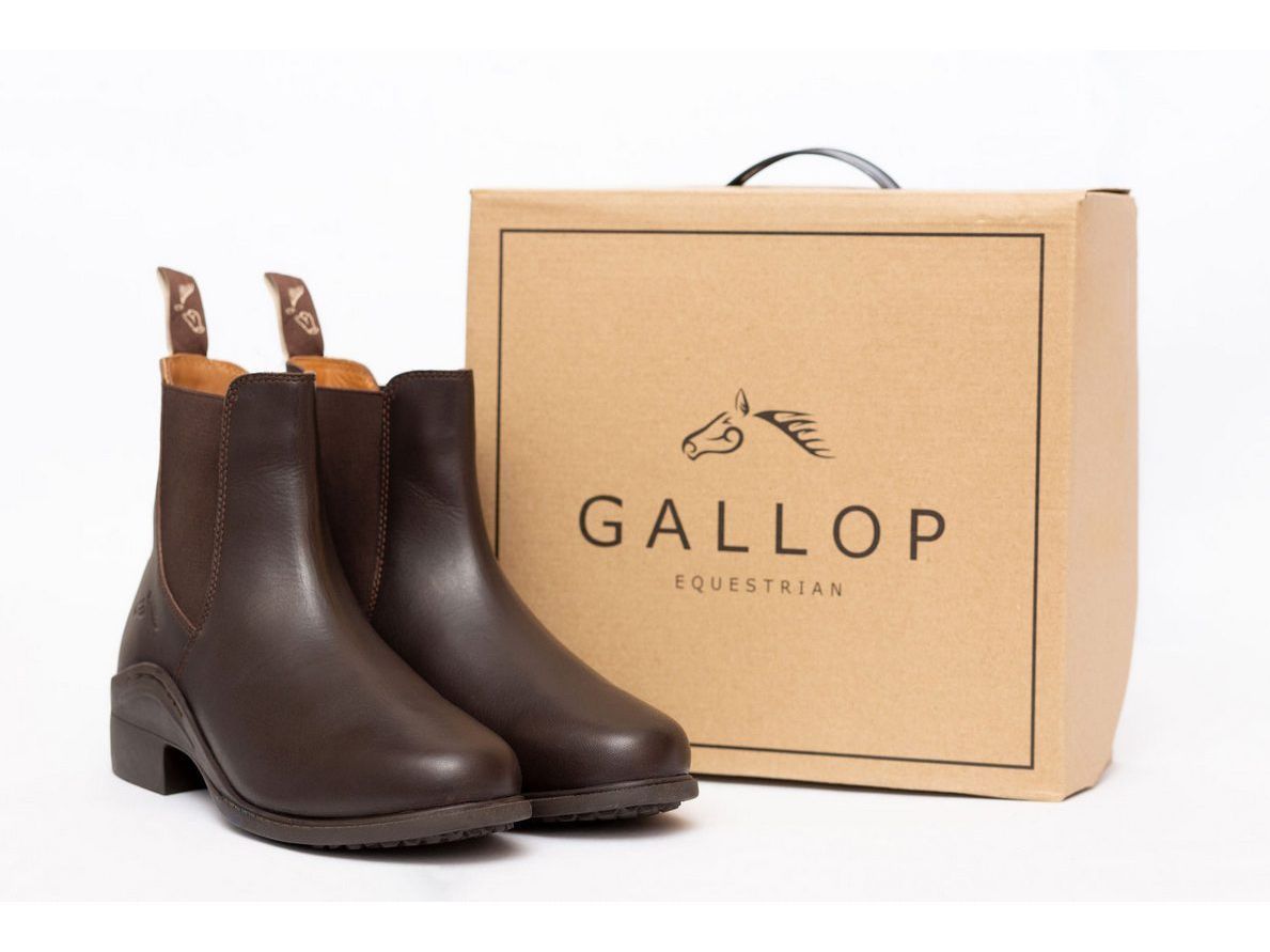 Gallop Elegance Leather Kids Jodhpur Boots RRP £34.99