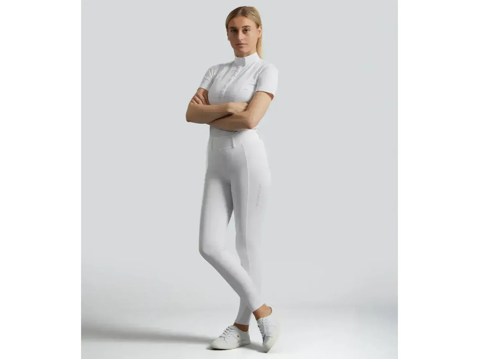Luceo Womens Full Seat Competition Riding Tights White