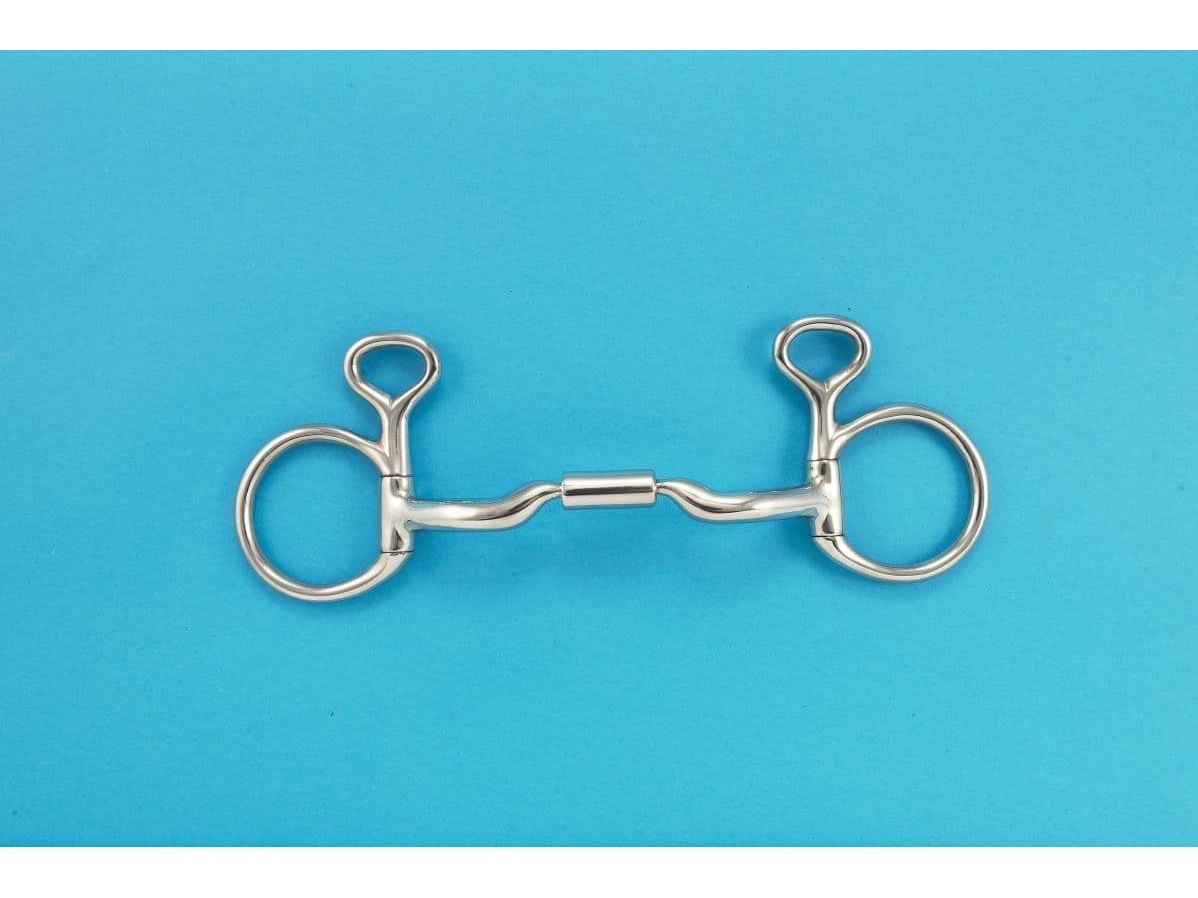 MB04 Myler Low Port Comfort Snaffle Hanging Cheek detail view