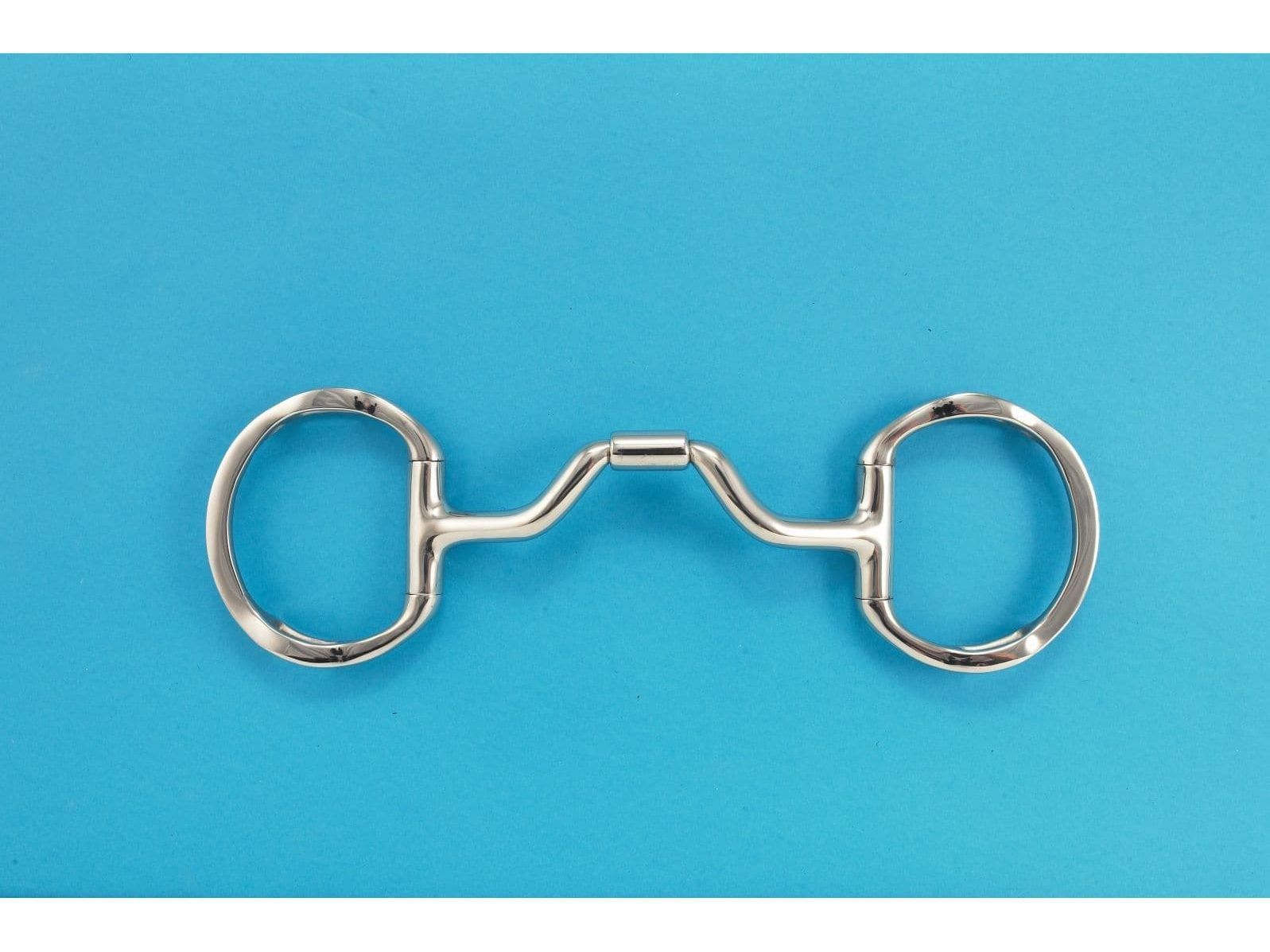 Myler MB33 Ported Barrel Eggbutt with Hooks - Level 2-3 horse bit