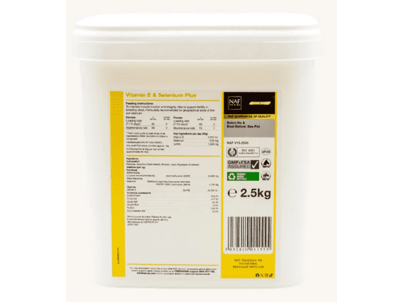 NAF Vitamin E & Selenium Plus Powder 2.5kg