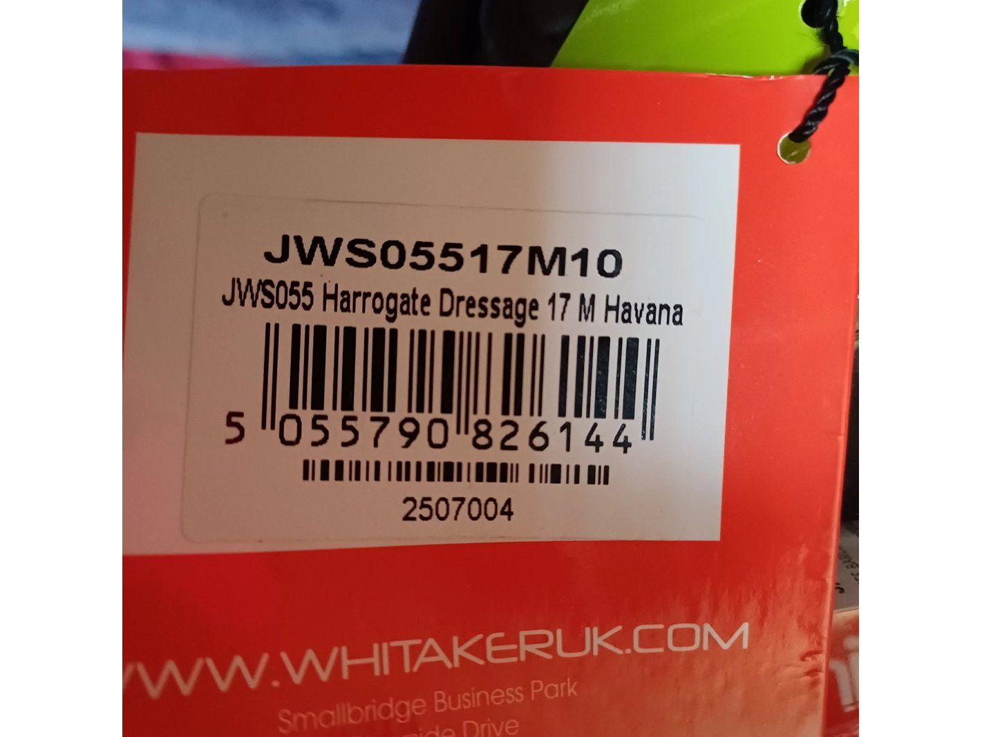 New John Whitaker Harrogate Dressage Saddle 17 inch Havana Adjustable Gullet
