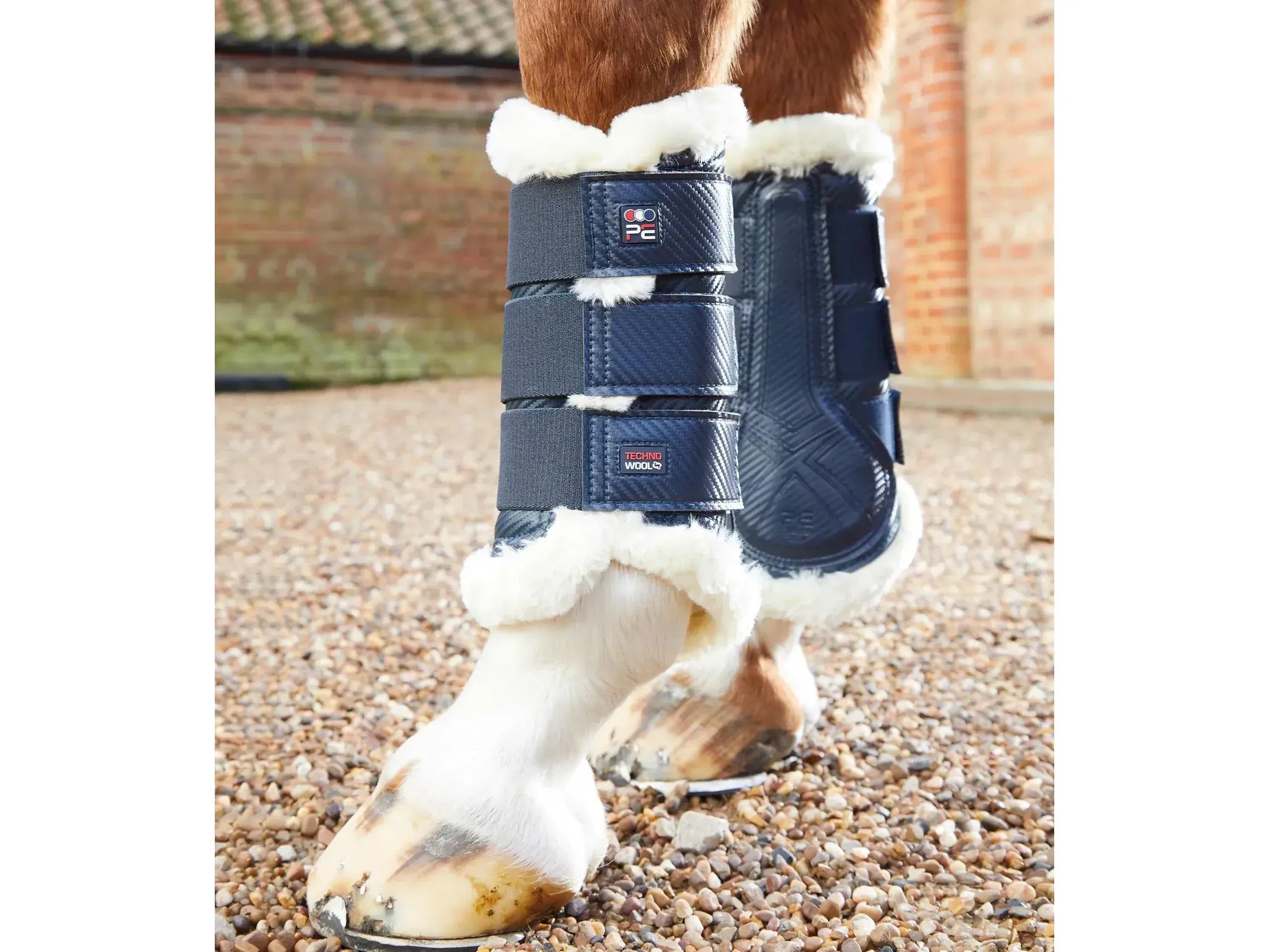 Premier Equine Techno Wool Brushing Boots XL Navy RRP £56