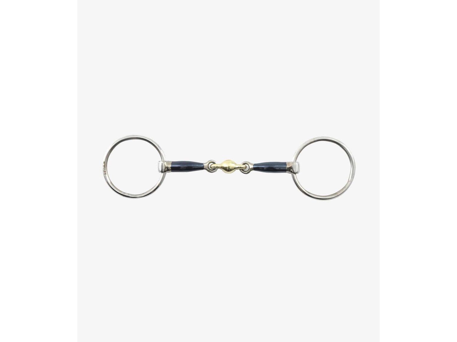 Premier Equine Blue Sweet Iron Loose Ring Snaffle with Brass Alloy Lozenge
