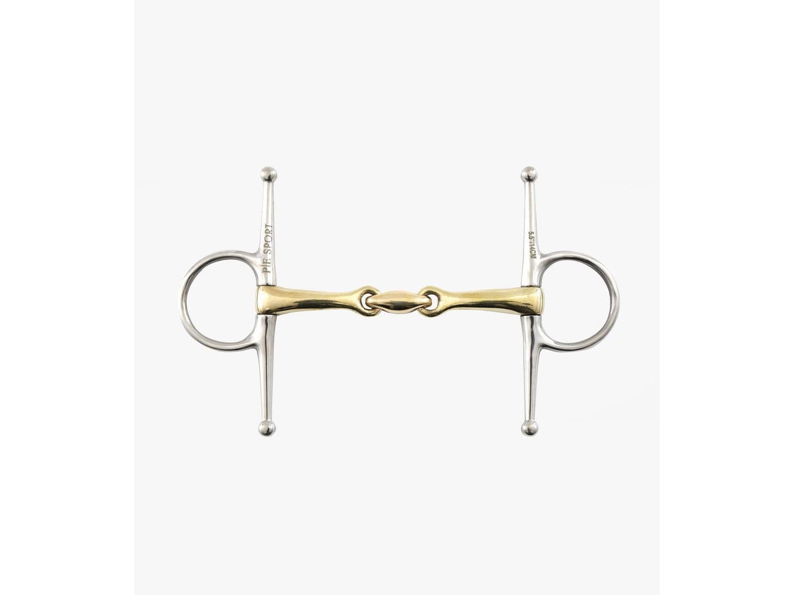 Premier Equine Brass Alloy Full Cheek Snaffle with Lozenge