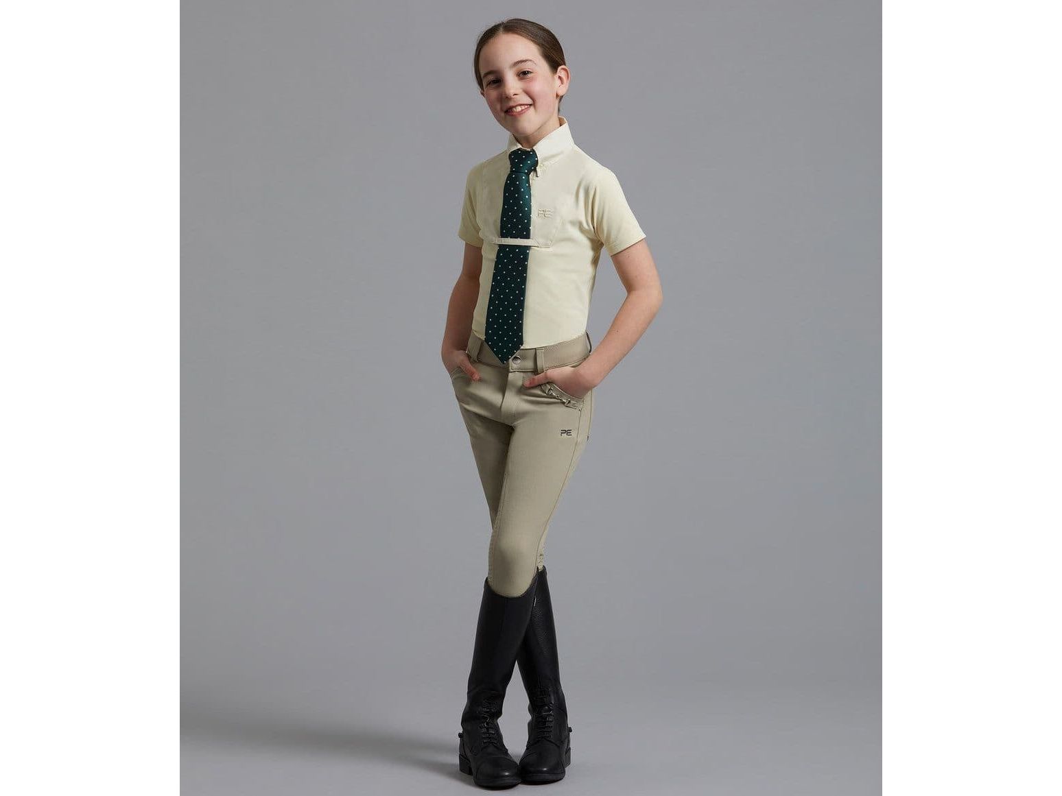 Premier Equine Brava Girls Full Seat Gel Competiton Riding Breeches