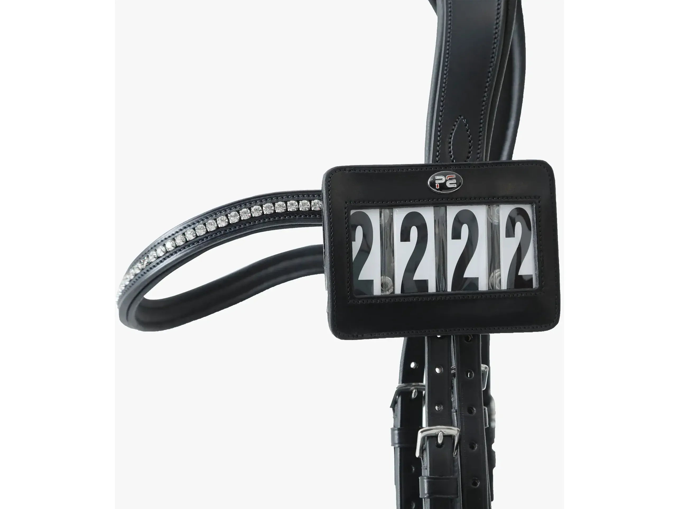 Premier Equine Bridle Competition Number Holder Black