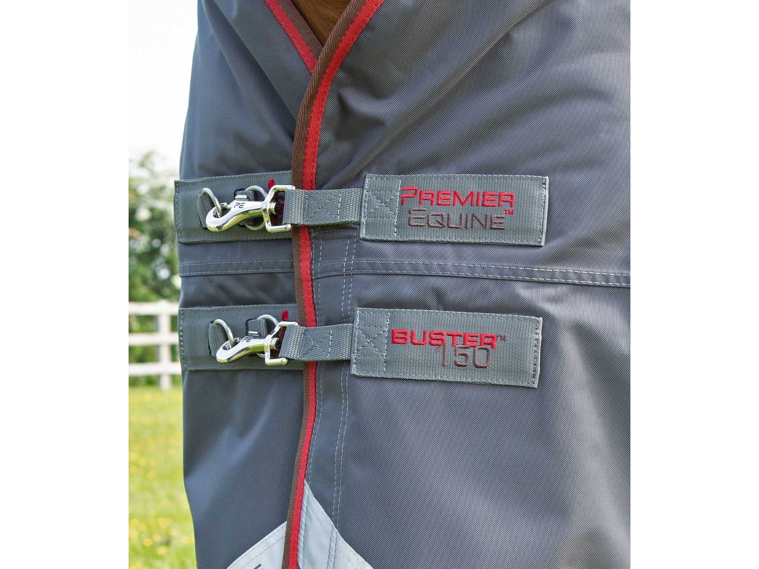 Premier Equine Buster Turnout Rug with Classic Neck-150g Grey 6'6" RRP £203.00