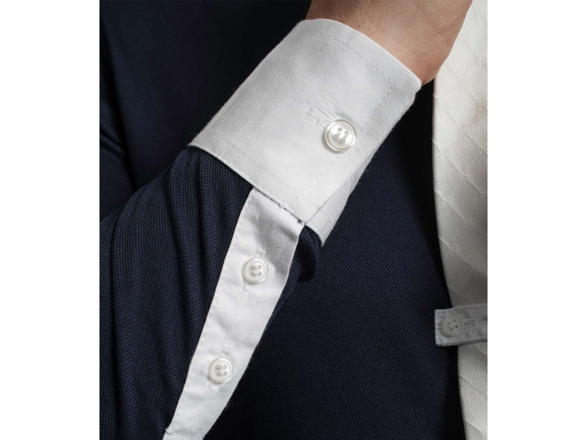 Premier Equine Giulio Men's Long Sleeve Navy Show Shirt