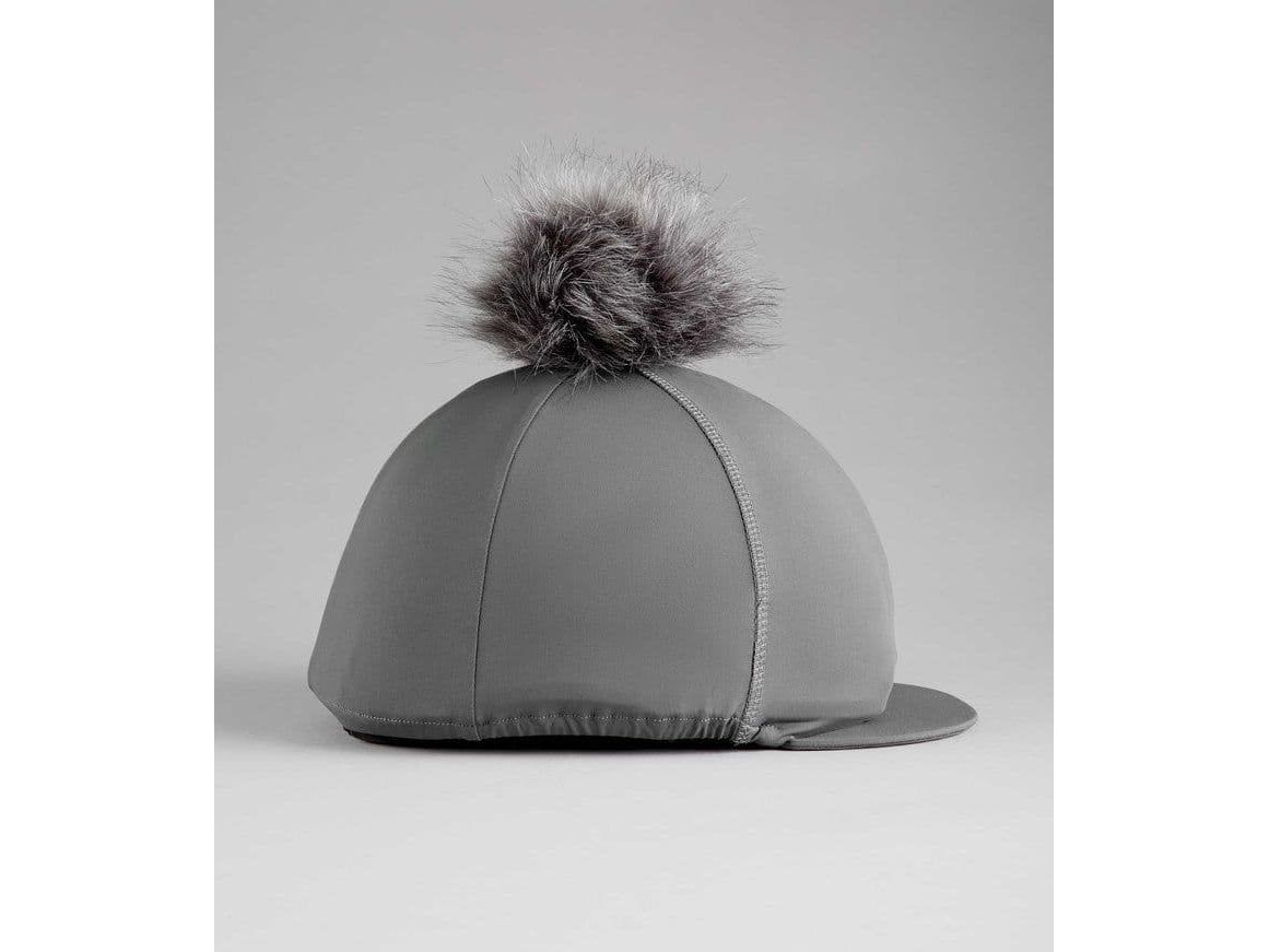 Premier Equine Jersey Hat Silk with Faux Fur Pom Pom
