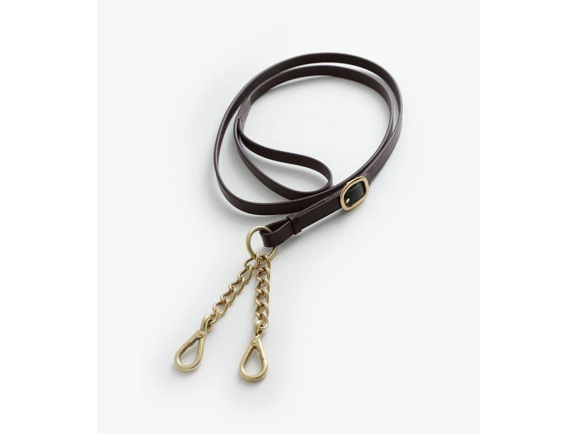 Premier Equine Leather Lead Rein with Chain Coupling