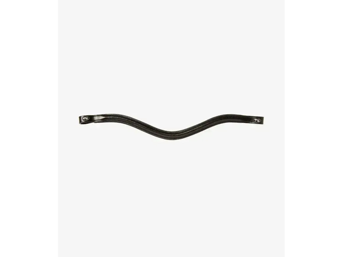 Premier Equine Liscio Plain Shaped Leather Browband
