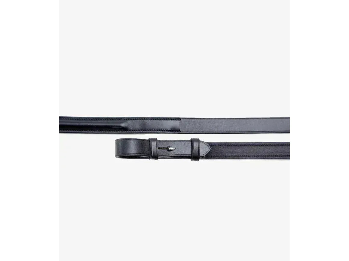 Premier Equine Luigi Plain Leather Reins Black 54" RRP £38.02