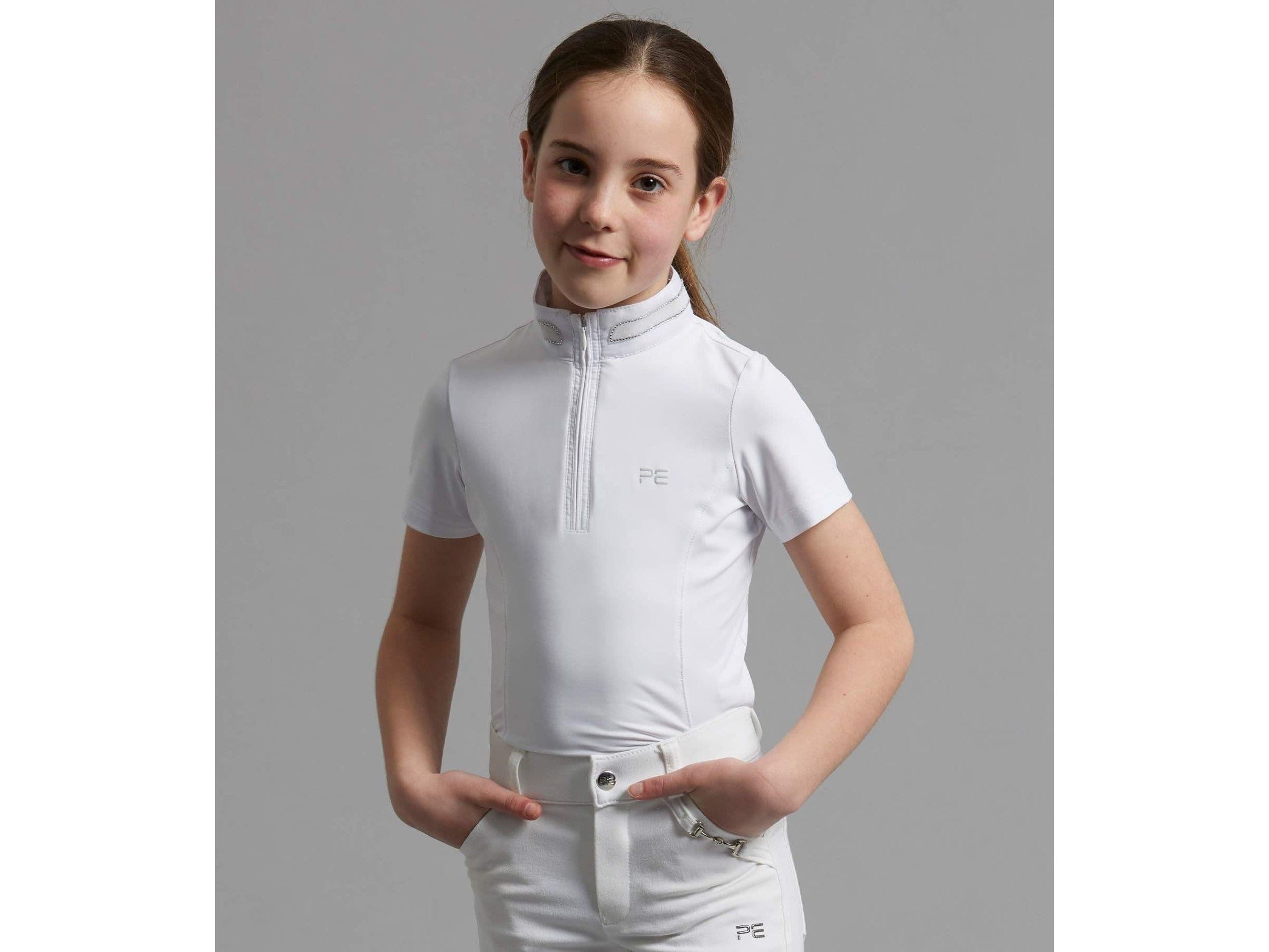 Premier Equine Maria Girls Diamante Show Shirt