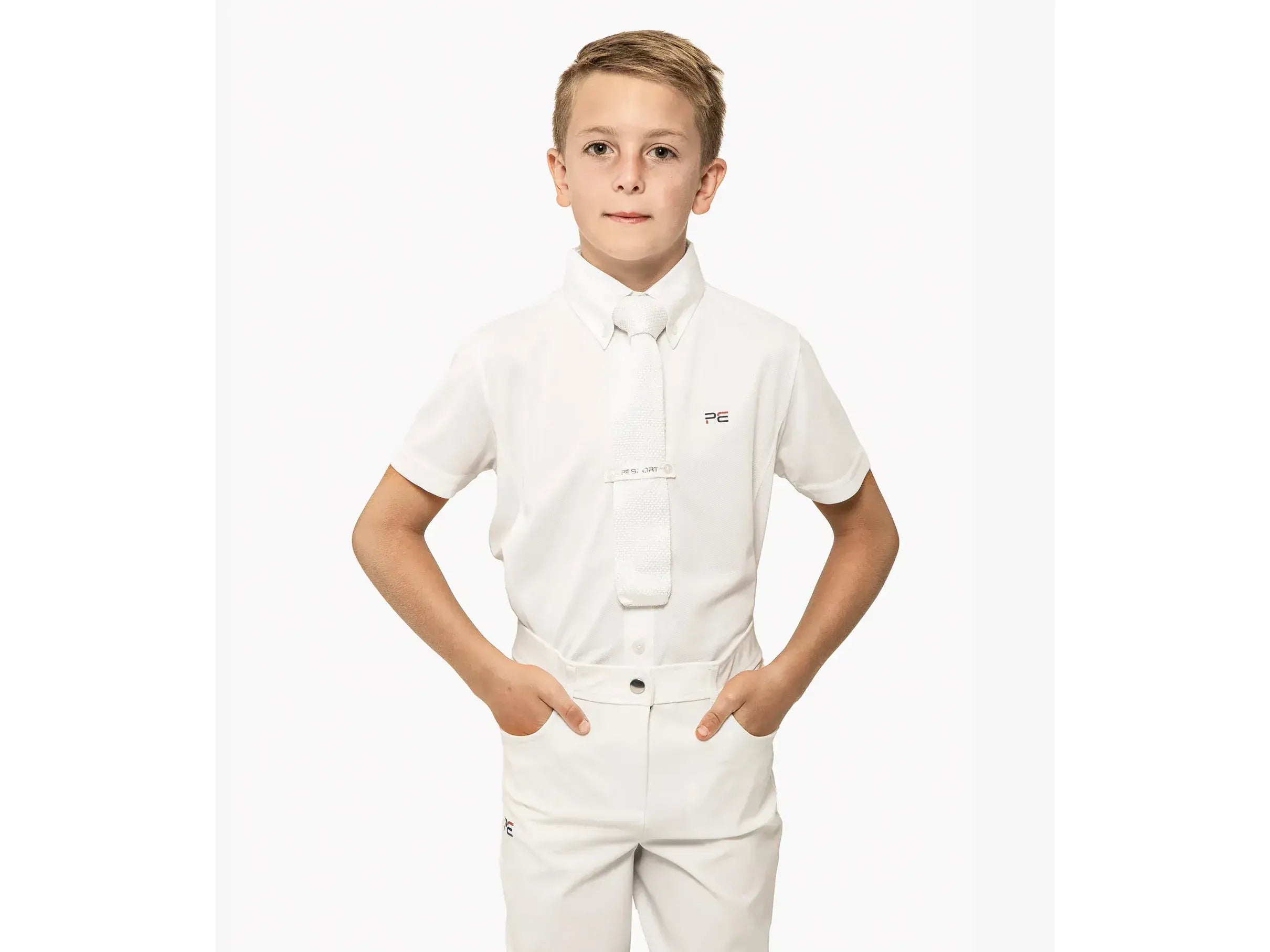Premier Equine Mini Antonio Boy's Short Sleeve Tie Shirt