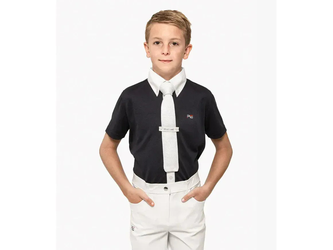 Premier Equine Mini Antonio Boy's Short Sleeve Tie Shirt
