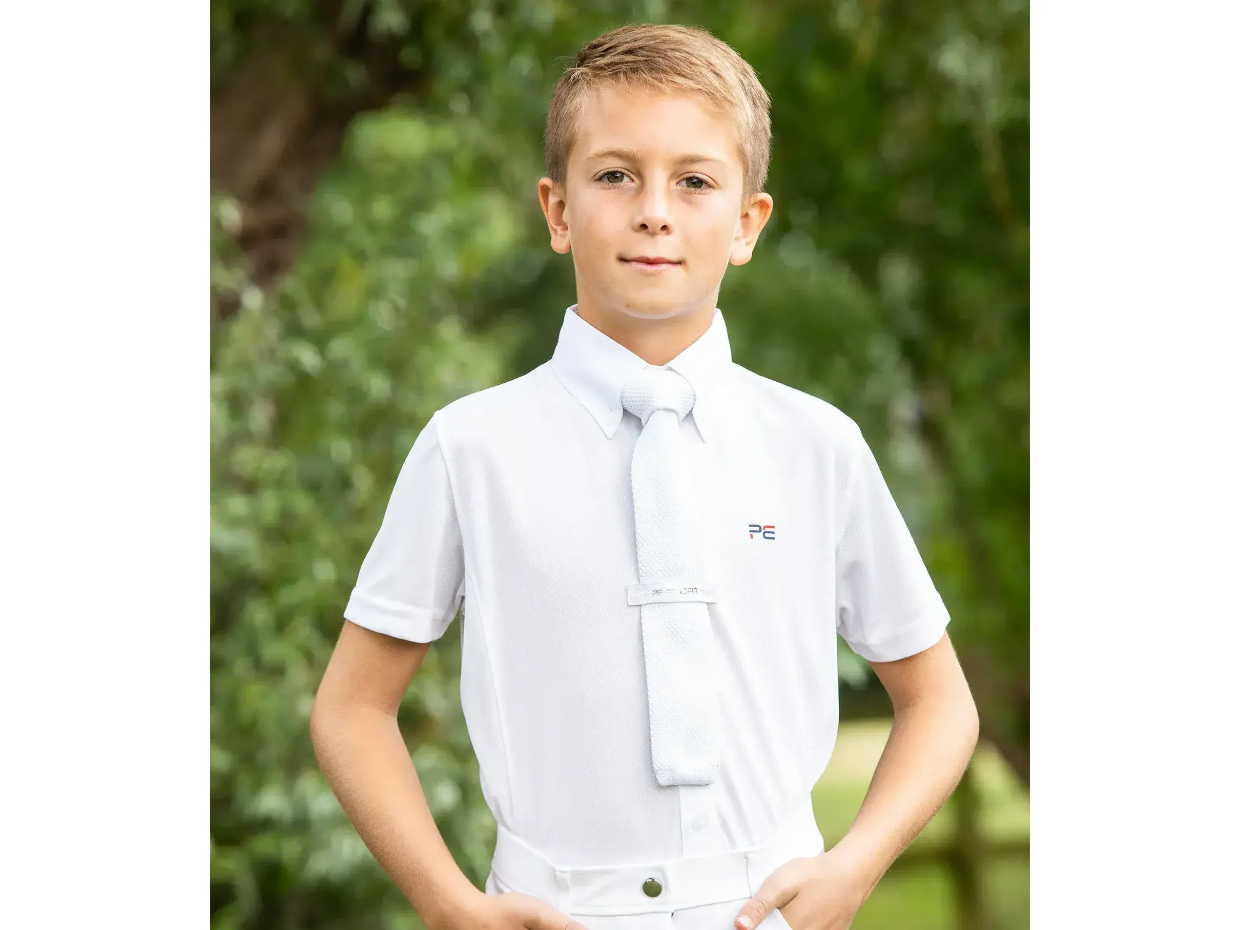 Premier Equine Mini Antonio Boy's Short Sleeve Tie Shirt