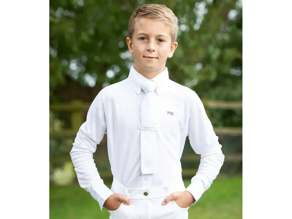 Premier Equine Mini Giulio Boy's Long Sleeve Tie Shirt