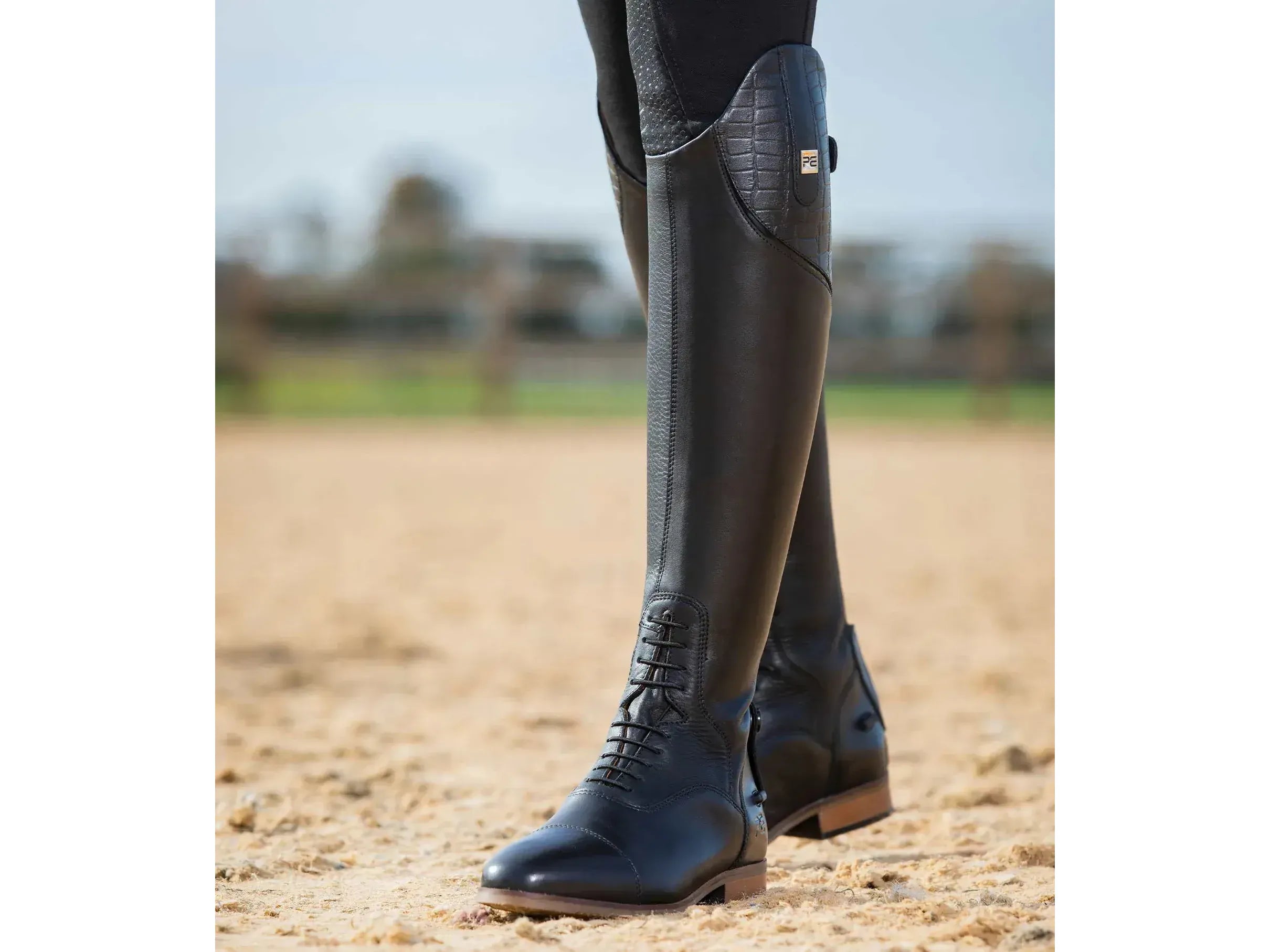 Premier Equine Passaggio Ladies Black Leather Field Tall Riding Boots