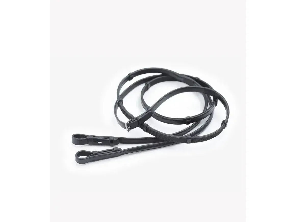 Premier Equine Salvatore Rubber & Leather Grip Reins
