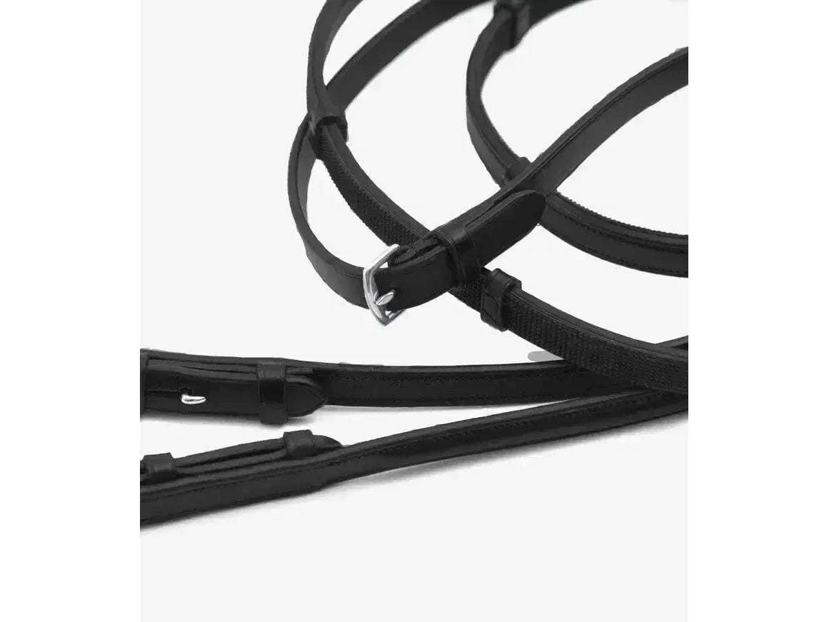 Premier Equine Salvatore Rubber & Leather Grip Reins