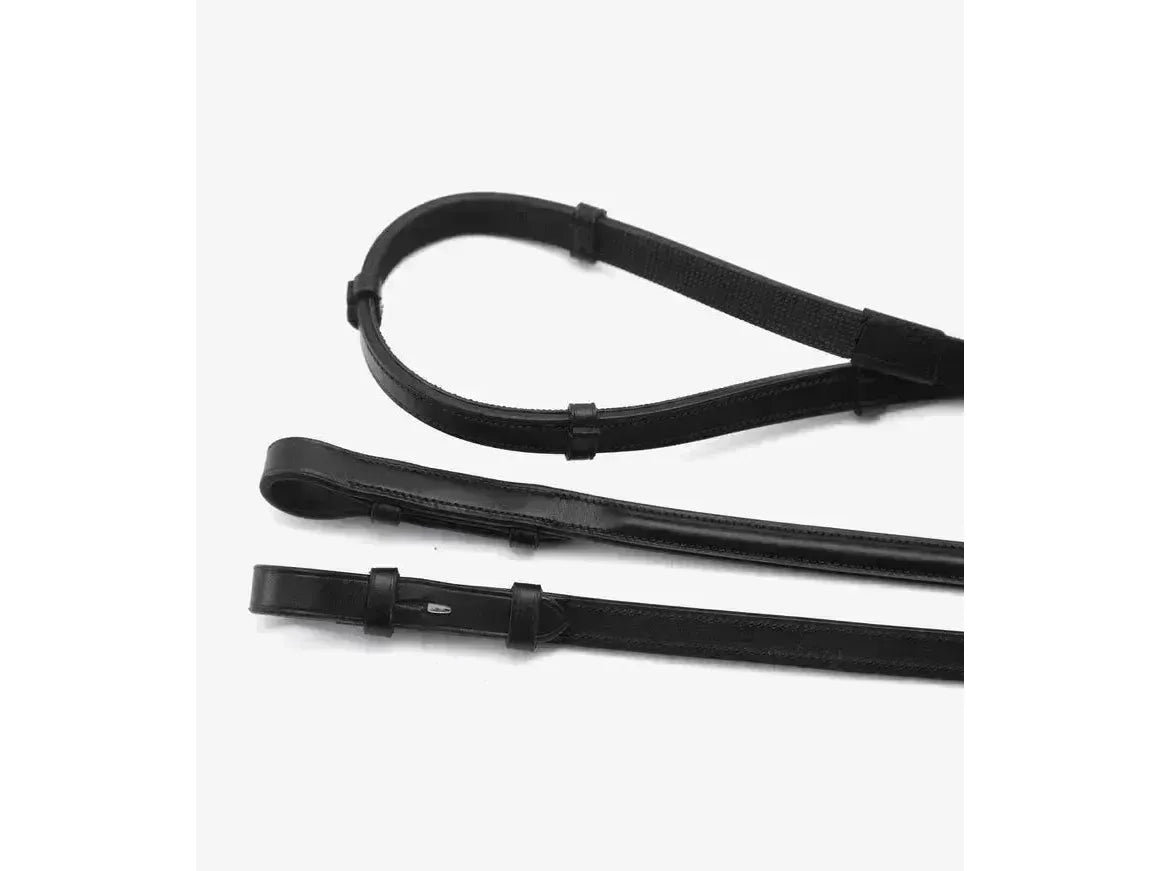 Premier Equine Salvatore Rubber & Leather Grip Reins