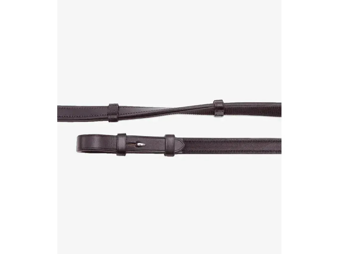 Premier Equine Salvatore Rubber & Leather Grip Reins