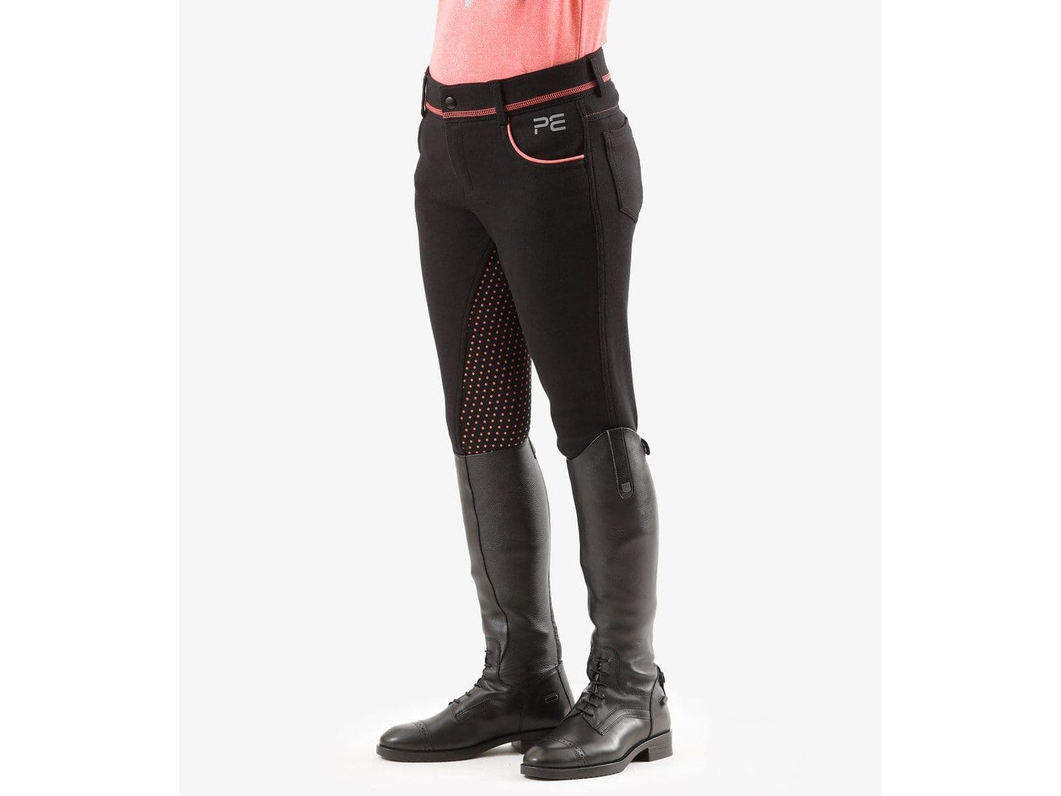 Premier Equine Sassa Kids Black Full Seat Gel Riding Breeches